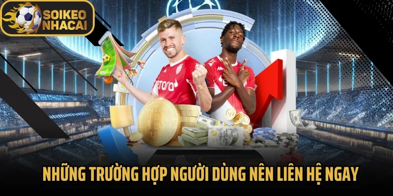Những trường hợp người dùng nên liên hệ ngay